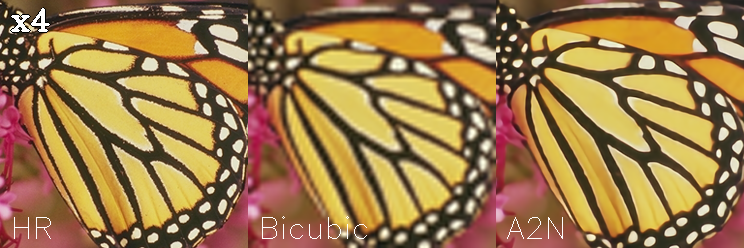 Comparing Bicubic upscaling against the models x2 upscaling on Set5 Image 2 Comparing Bicubic upscaling against the models x2 upscaling on Set5 Image 2