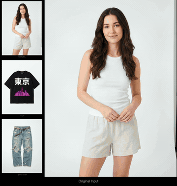 Try-on example - woman graphic tee